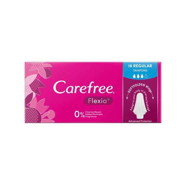 Carefree Flexia Regular Tampons | 16 pack