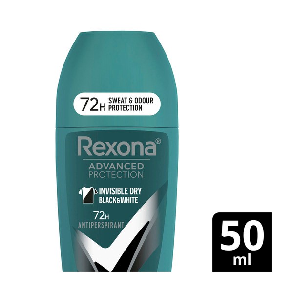 Rexona Men Advanced Protection Antiperspirant Roll On Invisible Dry Black & White | 50mL