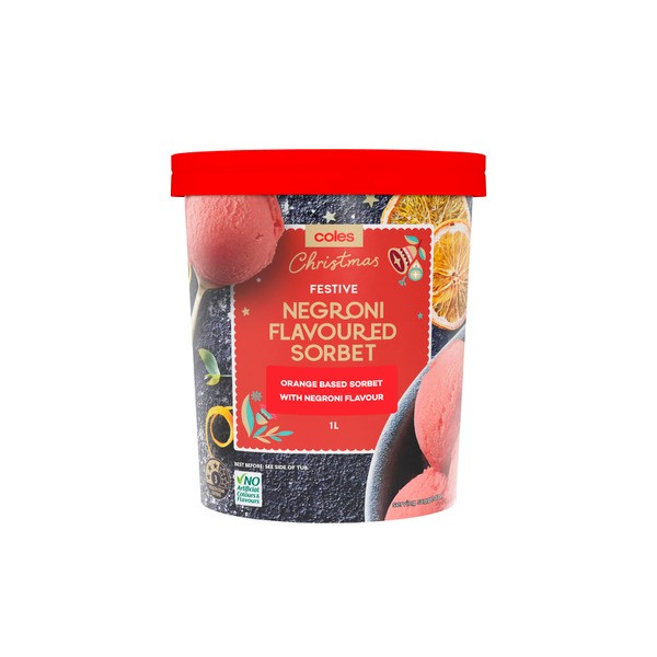 Coles Christmas Negroni Flavoured Sorbet | 1L
