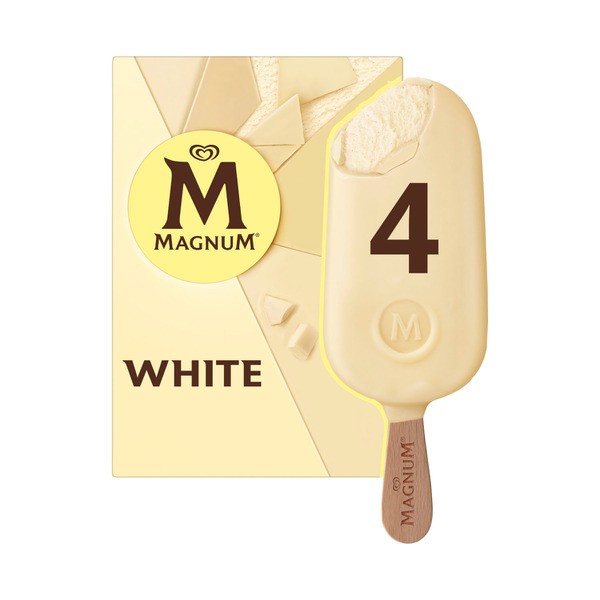 Magnum Ice Cream White 4Pack | 428mL