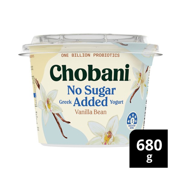 Chobani No Sugar Added Yogurt Vanilla Bean | 680g