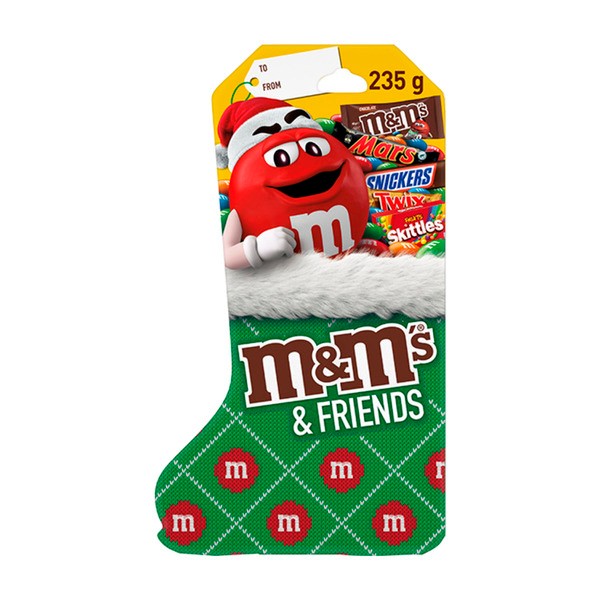 M&M's & Friends Milk Chocolate Christmas Gift Stocking | 235g