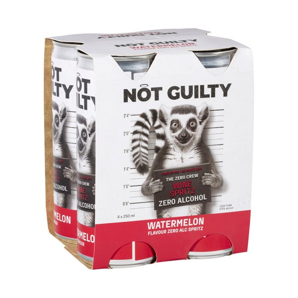 Not Guilty Non Alcoholic Watermelon Spritz Wine 4x250mL | 4 pack