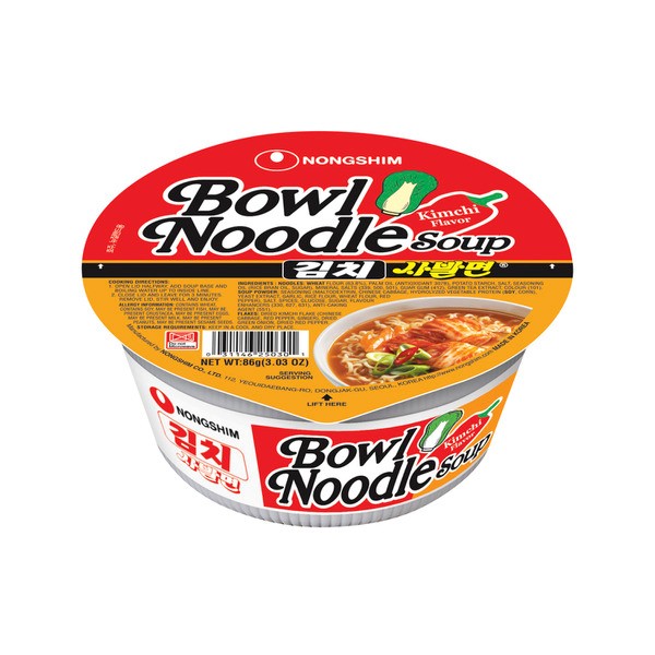 Nongshim Kimchi Flavour Bowl Noodle Soup | 86g