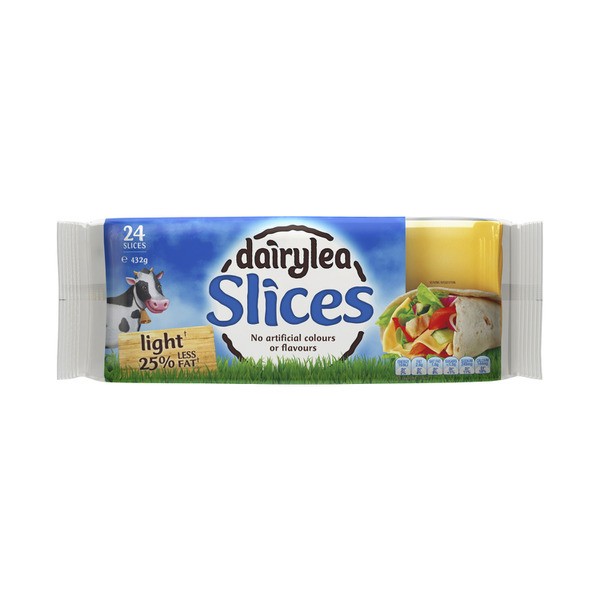 Dairylea Less Fat Light Cheese Slices 24 Pack | 432g