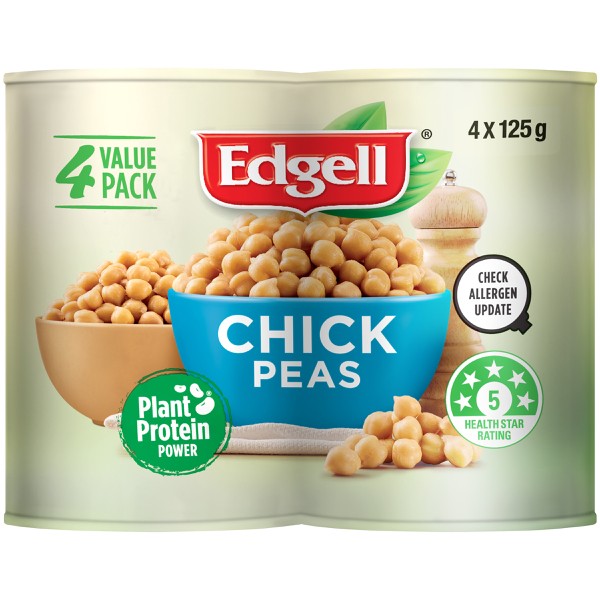 Edgell Australian Grown Chickpeas Snack Packs 125g | 500g