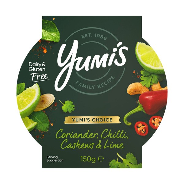 Yumis Choice Dip Coriander Chilli Cashews & Lime | 150g