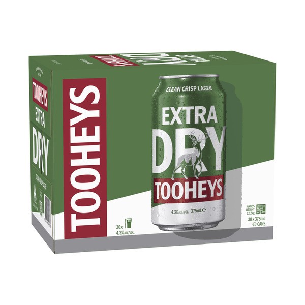 Tooheys Extra Dry Block Can 375mL | 30 Pack
