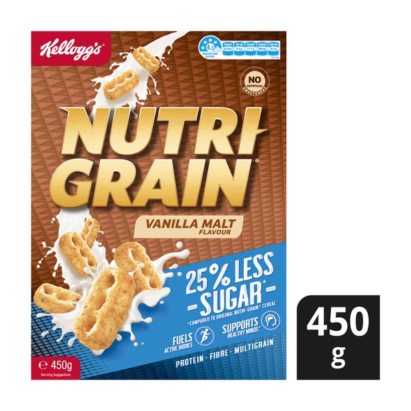 Kellogg's Nutri Grain Vanilla Malt 25% Less Sugar 450g | 450g