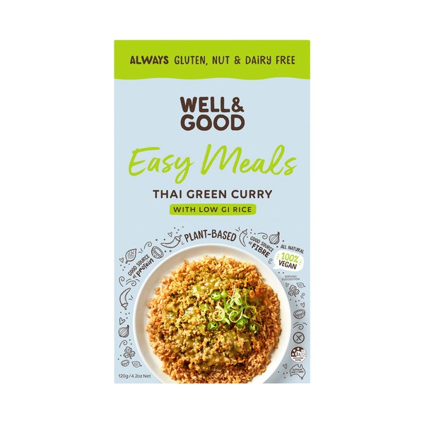 Well & Good Easy Meal Thai Green Curry With Low Gi Rice | 120g