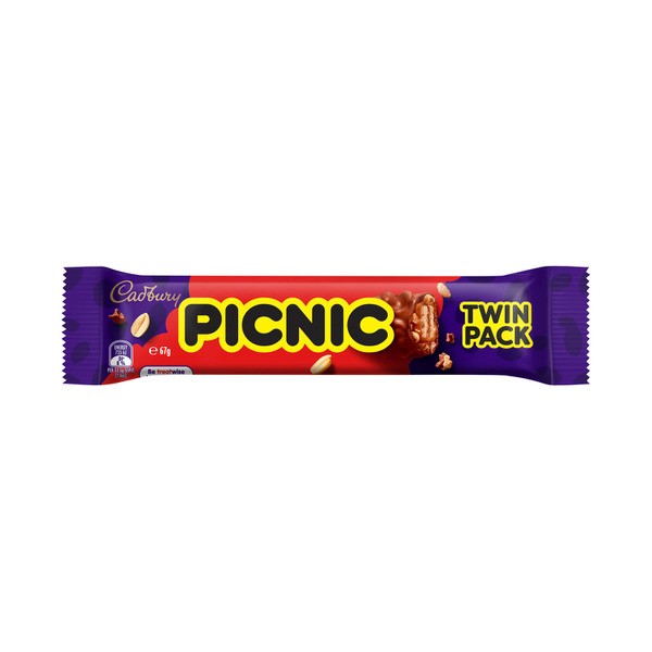 Cadbury Picnic Chocolate Bars Twin Pack | 67g