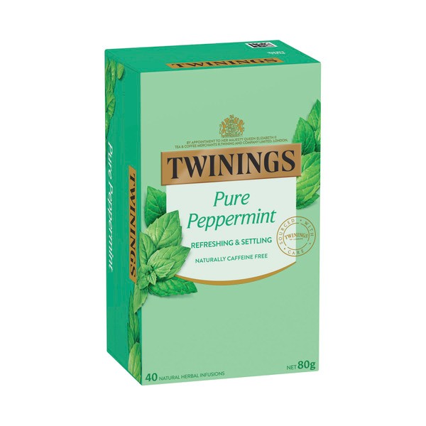Twinings Pure Peppermint Herbal Infusions Tea Bags 40 pack | 80g