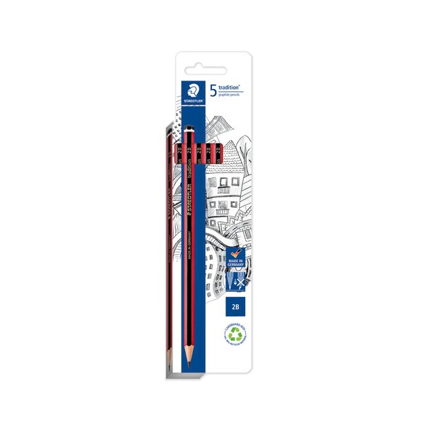 Staedtler Traditional 2b Graphite Pencils | 5 pack
