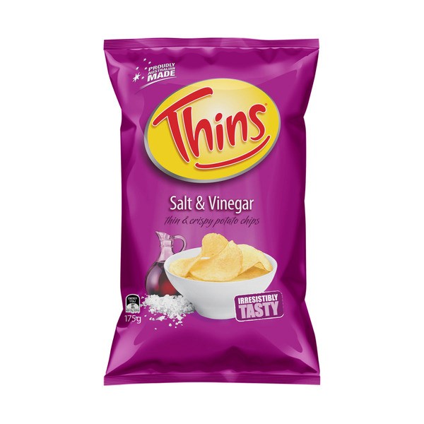 Thins Salt & Vinegar Potato Chips | 175g