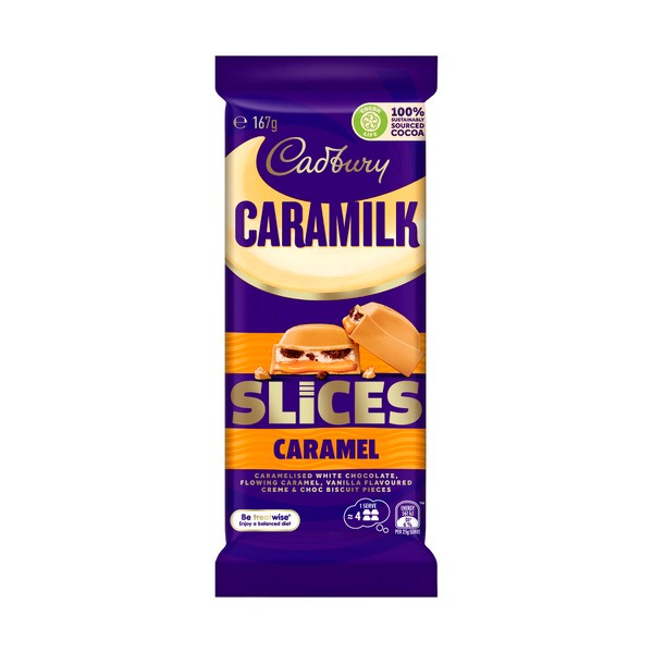 Cadbury Caramilk Slices Caramel Chocolate Block | 167g