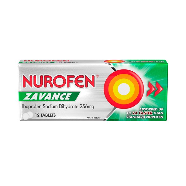 Nurofen Zavance Fast Pain Relief Tablets 256mg Ibuprofen | 12 pack