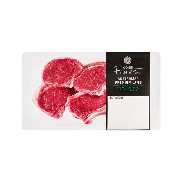 Coles Finest Lamb Hand Cut Frenched Cutlets | approx. 208g