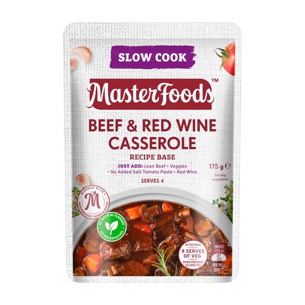 MasterFoods Slow Cooker Beef & Red Wine Casserole Recipe Base | 175g