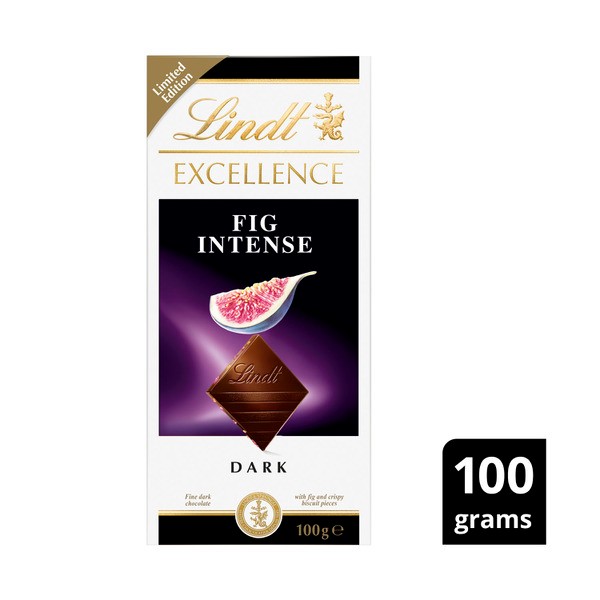 Lindt Excellence Fig Intense Dark Chocolate Block | 100g