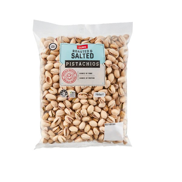 Coles Roasted & Salted Pistachios Imported | 750g