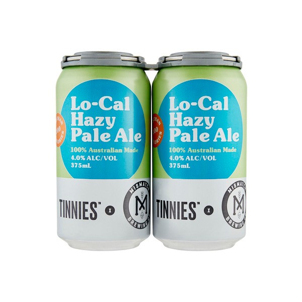 Mismatch Tinnies Lo Cal Hazy Pale Can 375mL | 4 Pack