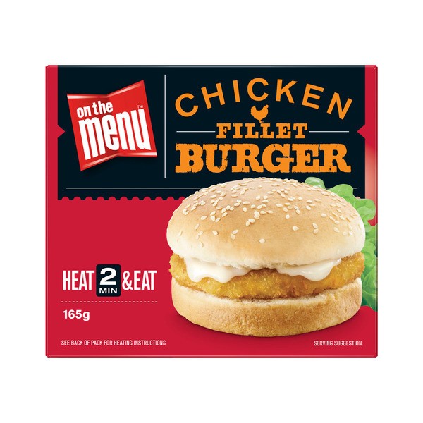 On The Menu Frozen Chicken Fillet Burger  | 165g