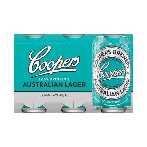 Coopers Australian Lager Can 375mL | 6 Pack