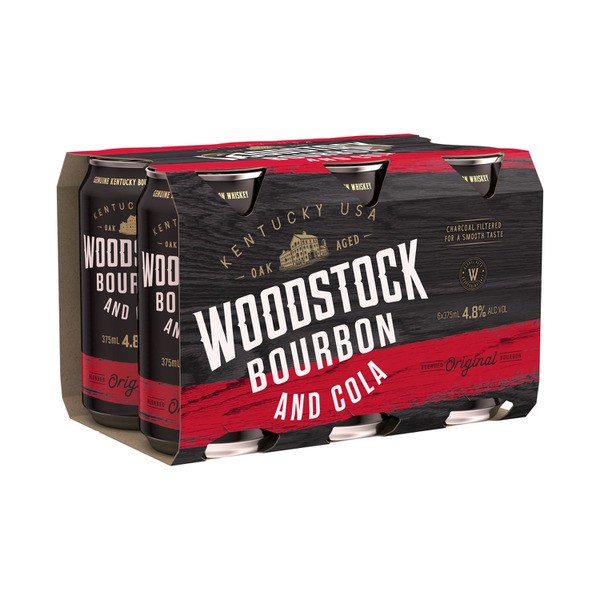 Woodstock 4.8% Bourbon & Cola Can 375mL | 24 Pack