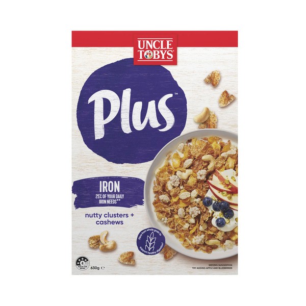 Uncle Tobys Plus Iron Breakfast Cereal | 630g