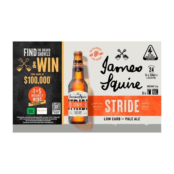 James Squire Low Carb Pale Ale Bottle 330mL | 24 Pack