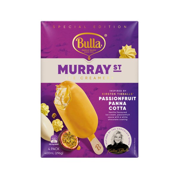 Bulla Murray St Passionfruit Panna Cotta 4 Pack | 400mL