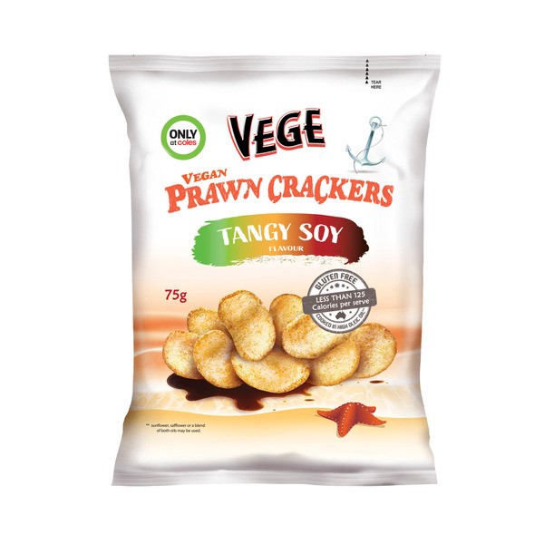 Vege Vegan Prawn Crackers Tangy Soy | 75g