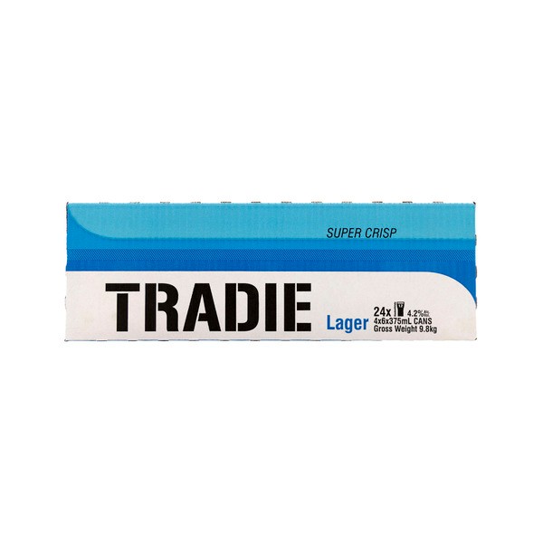 Tradie Lager Can 375mL | 24 Pack