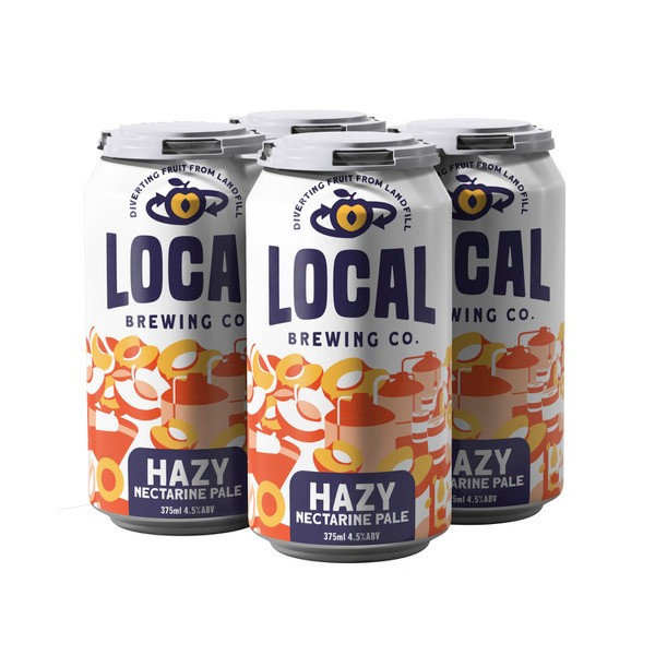 Local Brewing Surplus Nectarine Hazy Pale Can 375mL | 4 Pack