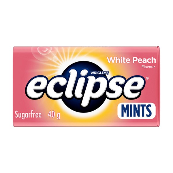 Eclipse White Peach Sugar Free Mint Tin | 40g
