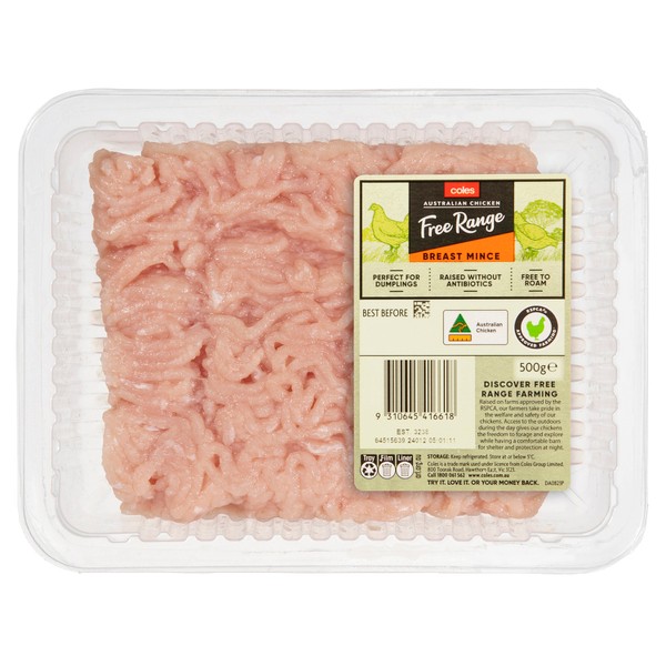 Coles Free Range RSPCA Approved Chicken Mince | 500g