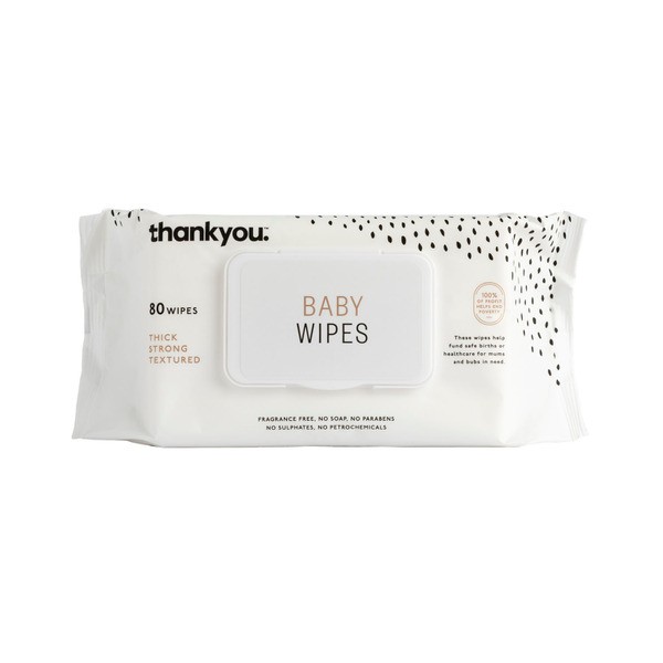 Thankyou Thick & Soft Baby Wipes | 80 pack