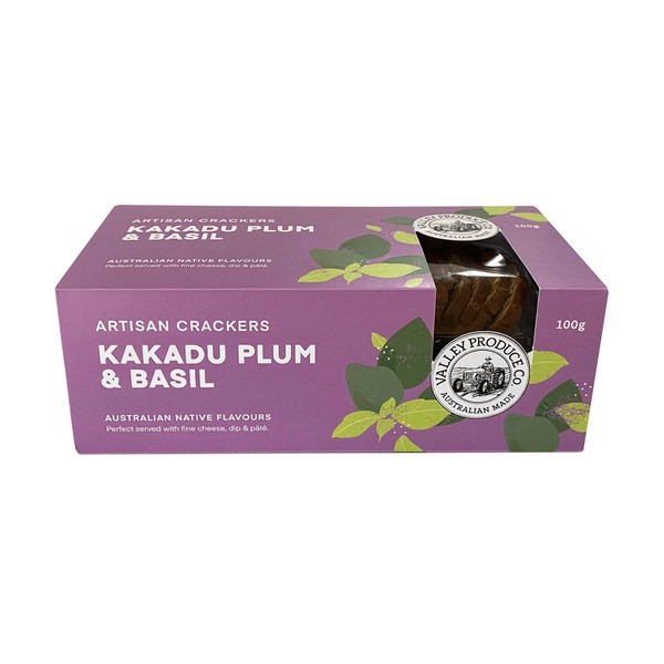 Artisan Crackers Native Kakadu Plum & Basil | 100g