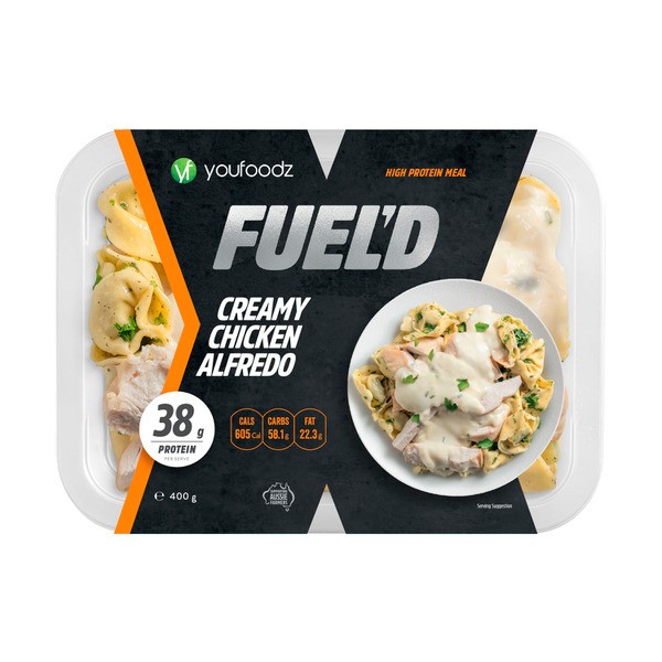 Youfoodz Fueld Creamy Chicken Alfredo Tortellini | 400g