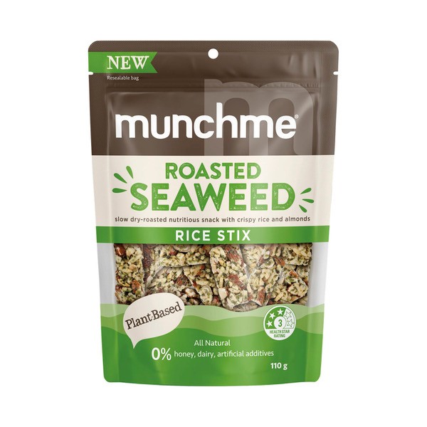 Munchme Nutritious Snack Roasted Seaweed Rice Stix | 110g