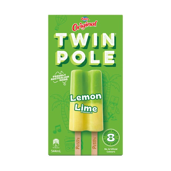 Peters Original Twin Pole Lemon Lime 8 Pack | 544mL