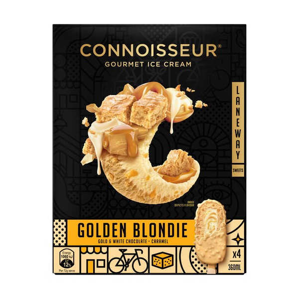 Connoisseur Ice Cream Golden Blondie 4 Pack | 360mL