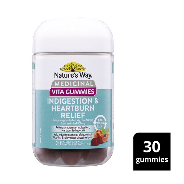 Natures Way Medicinal Gummies Indigestion & Heartburn Relief | 30 pack
