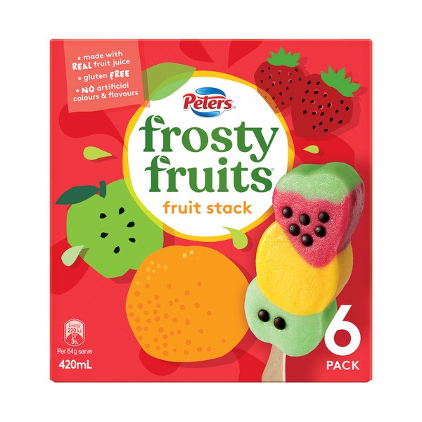 Frosty Fruit Fruit Stack Sorbet Icecream 6 Pack | 420mL