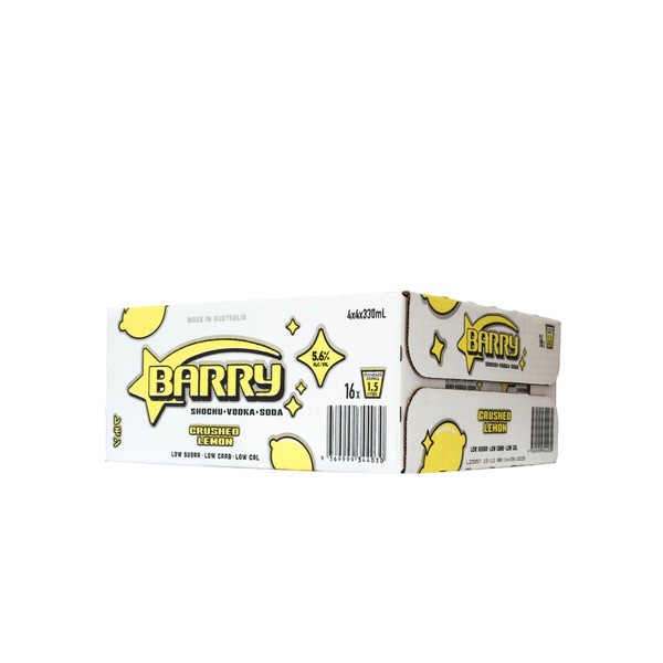 Barry Crushed Lemon Can 330mL | 16 Pack