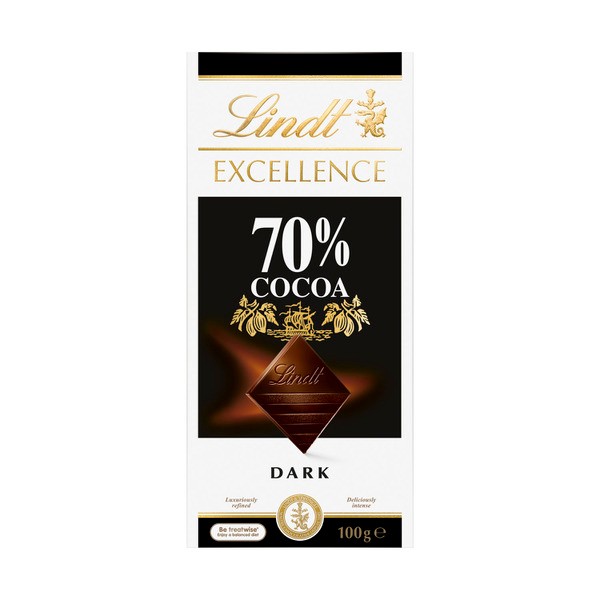 Lindt Excellence 70% Cocoa Dark Chocolate Block | 100g