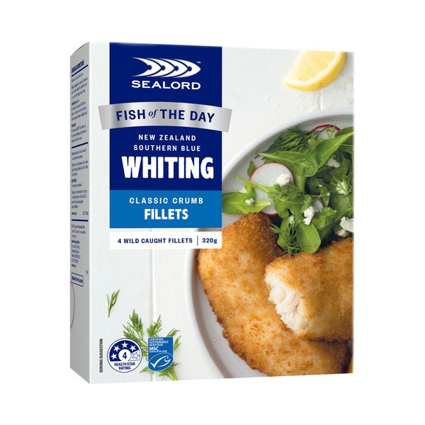 Sealord Southern Blue Whiting Fillets 4 Pack | 320g