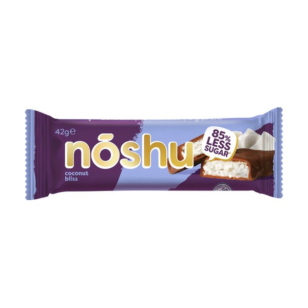 Noshu Less Sugar Milk Chocolate Coconut Bliss Bar | 42g