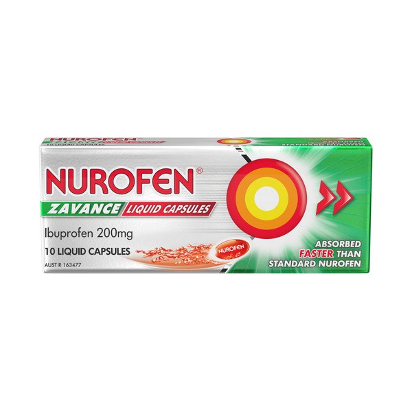Nurofen Zavance Ibuprofen 200mg Liquid Capsules | 10 pack
