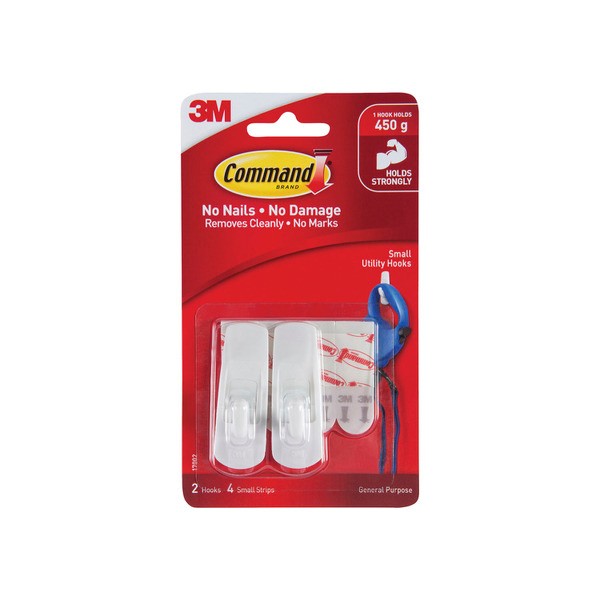 3M Command Adhesive Hook Small | 2 pack